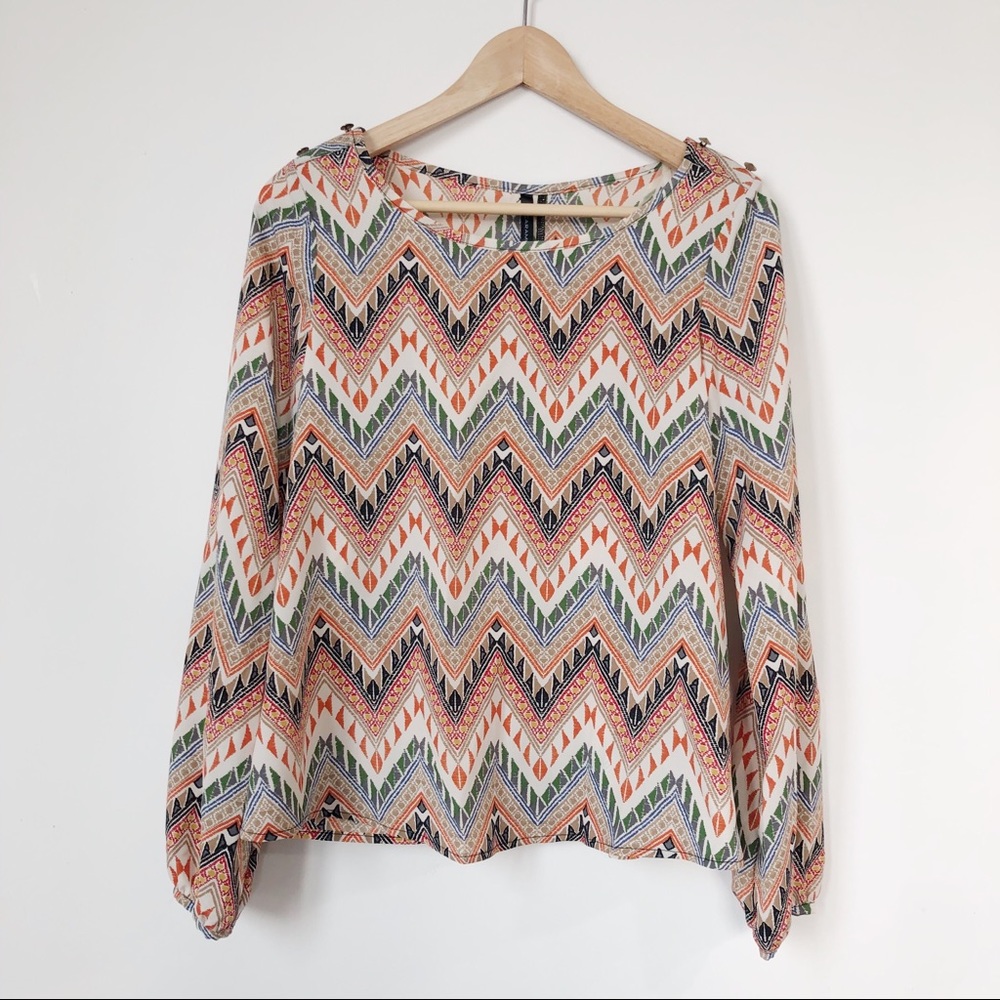 BOHO Southwestern Tribal Blouse